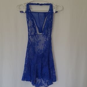 Victoria's Secret Blue Lace Chemise
